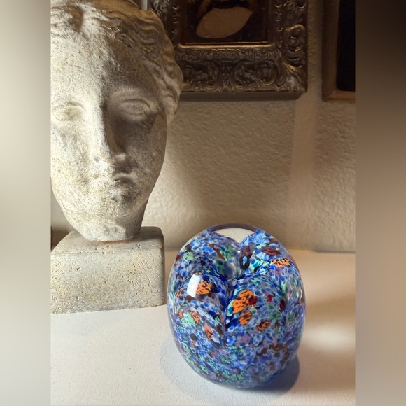 Vintage Gentile Art Glass Paperweight –  Handblown Mottled Glass - Picture 1 of 10
